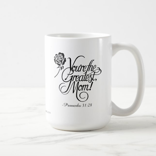 Du bist die beste Mutter Sprichwörter 31:28 Kaffeetasse (Rechts)