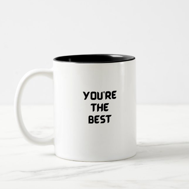 Du bist die Beste Zweifarbige Tasse (Links)