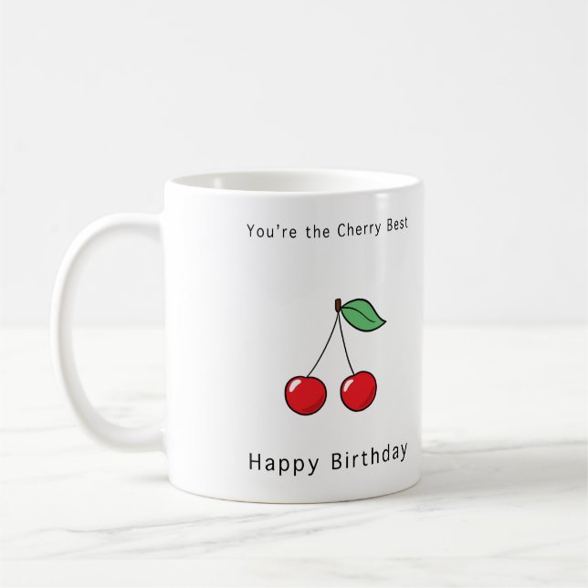 Du bist die Kirsche besten, süß Kaffeetasse (Links)