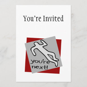 Du bist die nächste Chalk-Kontur Einladung