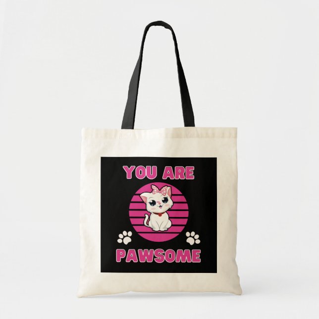 Du bist die Pawsome Tote Bag Tragetasche (Vorne)