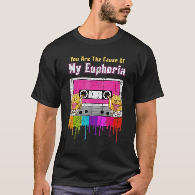 Du bist die Ursache meiner Euphorie Euphoria Vinta T-Shirt (Vorderseite)