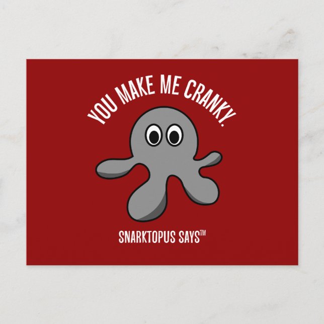 Du bist die Ursache meiner schlechten Laune Postkarte (Vorderseite)