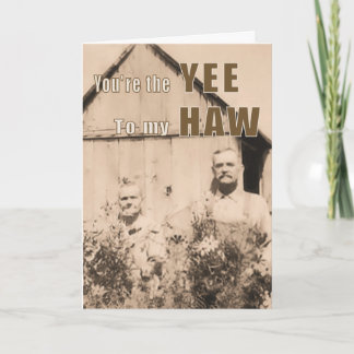 Du bist die Yee zu meiner Haw Hochzeit Karte
