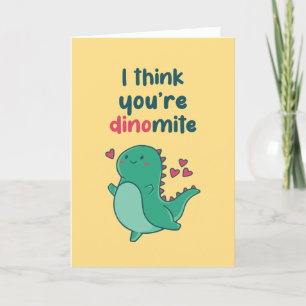 Du bist Dinomite Niedlich Dino Funny Valentine's D Feiertagskarte