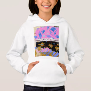 Du bist dort, wo das Licht beginnt – Kinder Hoodie