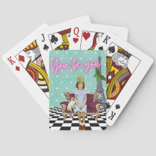 Du bist du, die die Kunst des Pops der Mädchen bes Spielkarten