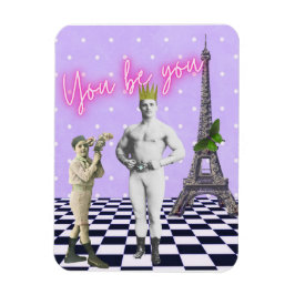 Du bist du Funky Vintag Strongman Magnet