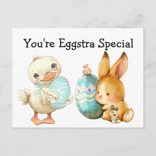 Du bist Eggstra Special Postkarte