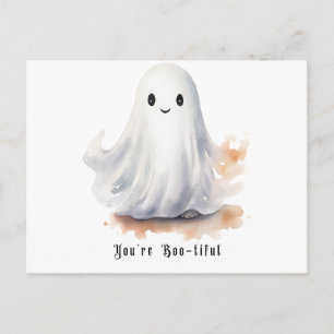 Du bist ein Boo-tiful süßer Geist Halloween Feiertagspostkarte