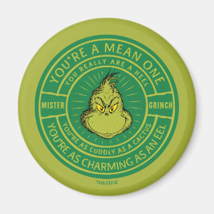 Du bist ein Böser Mister Grinch-Abzeichen Magnet