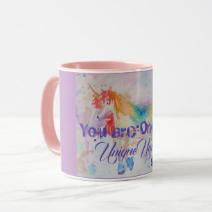 Du bist ein einzigartiges Unicorn! Girls Ladys Tas Tasse