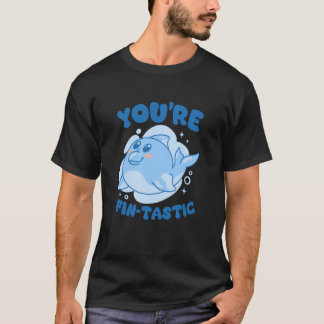 Du bist ein fantastisch süßer Delfin-Spruch Langar T-Shirt