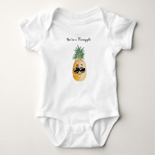 Du bist ein feiner Apfel, Ananas Pun Onsie Baby Strampler