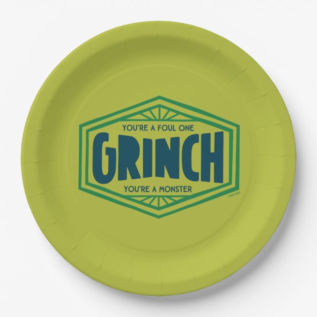 Du bist ein Foul One Grinch Pappteller (Vorderseite)