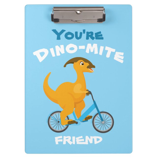 Du bist ein Freund der Dinosaurier niedlich Valent Klemmbrett (Vorderseite)