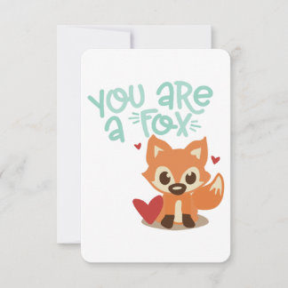 Du bist ein Fuchs | Süßes Tier Wortspiel Design |  Einladung