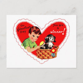 Du bist ein Gewinner Valentine Feiertagspostkarte