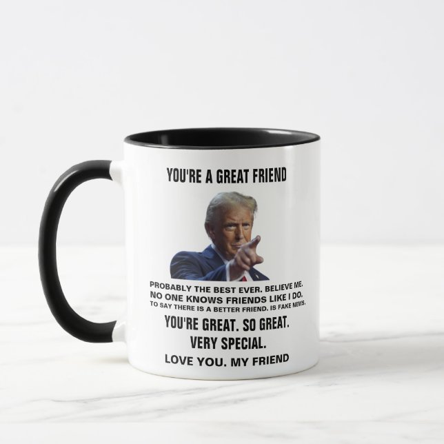 Du bist ein großer Freund, der beste Freund Tasse (Links)