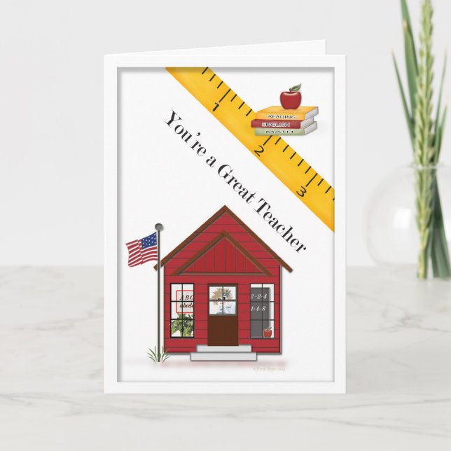 Du bist ein großer Lehrer Dankeskarte (Vorderseite)