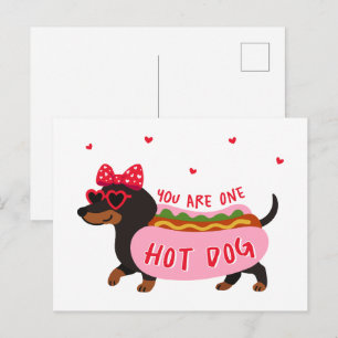 Du bist ein heißer Hund Postkarte