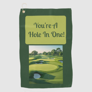 Du bist ein Hole in One Golfhandtuch