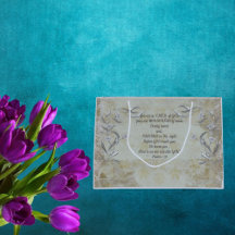 Du bist ein Kind Gottes Geschenktüte Silber Blumen