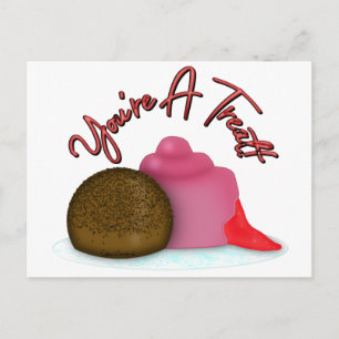 Du bist ein leckeres Erdbeer-Valentinstag-Geschenk Postkarte