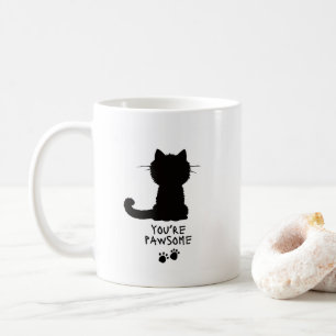 Du bist ein pawsome lustiges Spiel auf Words Coffe Kaffeetasse