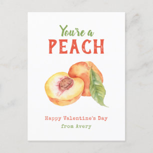 Du bist ein Peach Kids School Valentine's Day Card Feiertagspostkarte