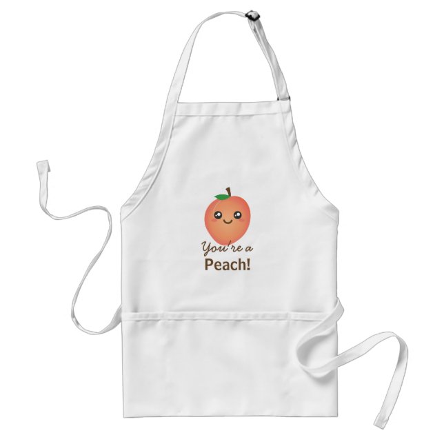 Du bist ein Peach Sweet Kawaii Niedlich Funny Fein Schürze (Vorne)