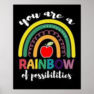 Du bist ein Regenbogen der Möglichkeiten Lehrer Poster