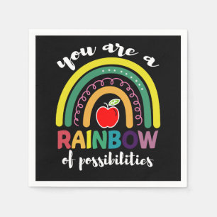 Du bist ein Regenbogen der Möglichkeiten Lehrer Serviette