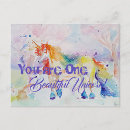 Du bist ein schönes Einhorn! PostkartenGirls Postkarte