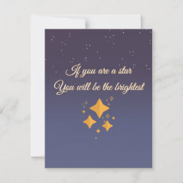 Du bist ein Shine Bright Star Mitteilungskarte