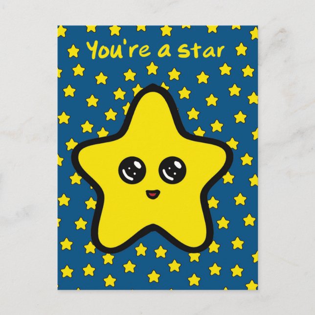 "Du bist ein Star" Postkarte (Vorderseite)