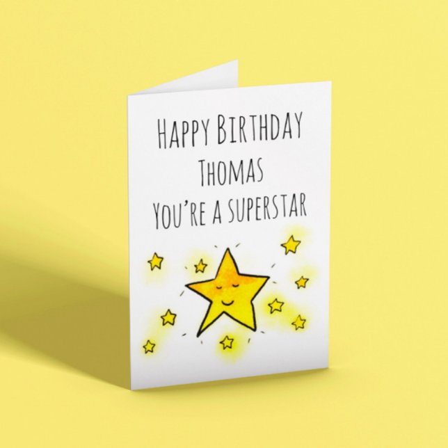 Du bist ein Superstar-Kindergeburt Karte (Von Creator hochgeladen)