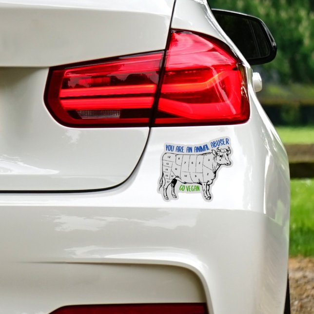Du bist ein Tiermissbraucher, Veganer Aktivismus Aufkleber (Von Creator hochgeladen)