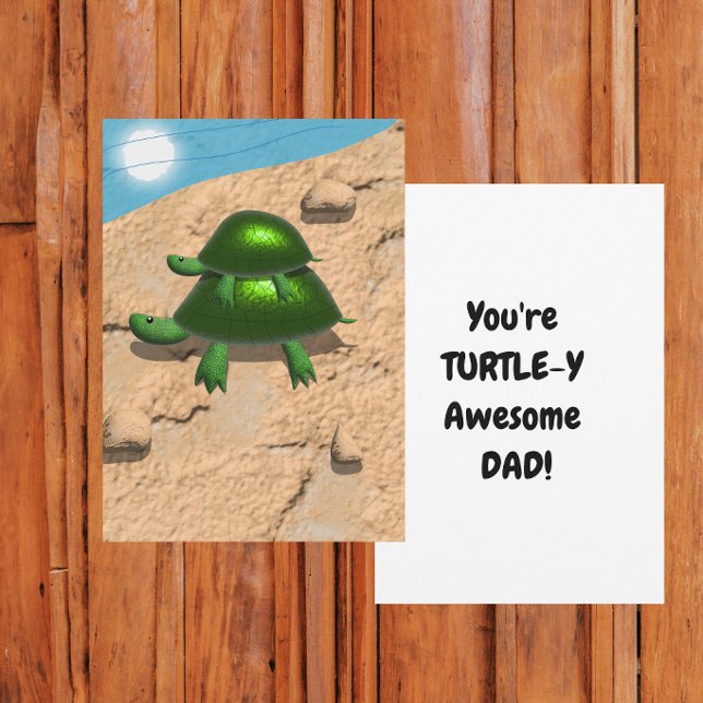 Du bist ein Turtle-y großartiger Vater Flat Karte (Von Creator hochgeladen)