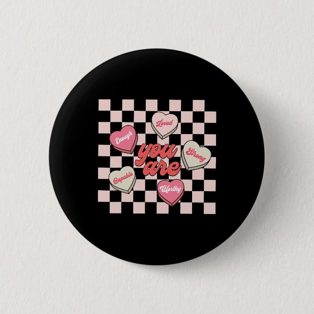 Du bist ein Valentinsherz  Button (Vorderseite)