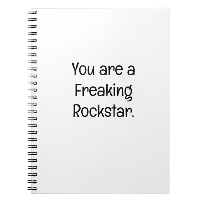 Du bist ein verdammter Rockstar Notizblock (Vorderseite)
