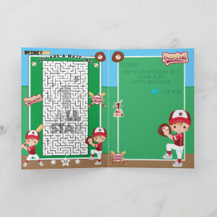 Du bist ein verrückter Boys Baseball-Glückwunsch z Karte