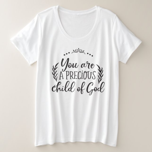 Du bist ein Wertvolles Kind Gottes, T - Shirt der  (Design vorne)