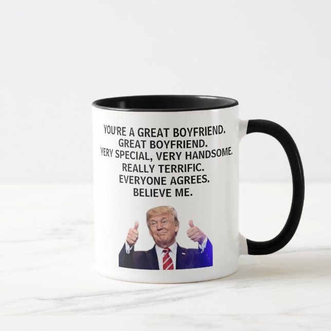 Du bist ein wirklich großer Freund, lustiger Trump Tasse (Rechts)