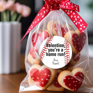 Du bist ein Zuhause Run Baseball Valentine Gefalle Runder Aufkleber