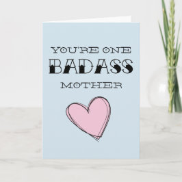'Du bist eine Badasmütter' Funny Mütters Day Card Karte