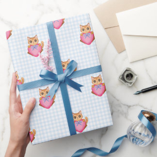 Du bist eine besonders süße Gingham-Kitty-Katze Geschenkpapier