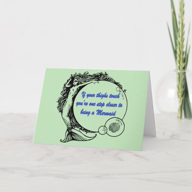 Du bist eine Meerjungfrau Karte (Vorderseite)