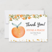 Du bist eine Peach Dankeschön Karte