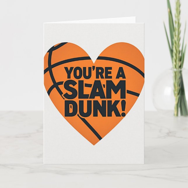 Du bist eine Slam Dunk Basketball Karte (Vorderseite)